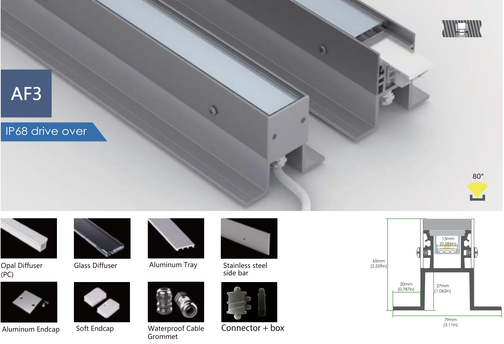 In-ground linear light